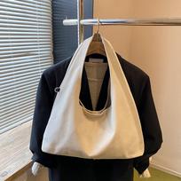 Textured Large Capacity Retro Women's Underarm Tote Bag - 2026 Trendy and Fashionable Single Shoulder Bag black