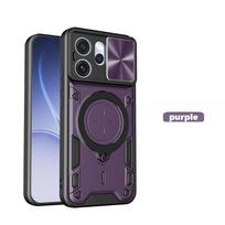 For OPPO Reno 15 F FS 5G Slide Camera Protection Armor Phone Case For OPPO Reno 15 Pro Max Car Magnetic Holder Metal Ring Cover OPPO Reno15 F 5G gray