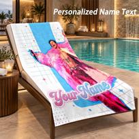 Harry Styles Custom Name Beach Towel Large Soft Towel for Indoor Bathroom Outdoor Beach 80cmx160cm(31x63inch)