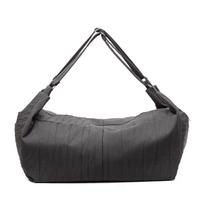Folded dumpling bag casual versatile relaxation tote bag crossbody large bag cycling sports lightweight shoulder bag gray