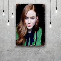 sadie sink Vintage Tin Sign Home Decor Wall Decor Art Wall Mural Room Decoration Decor Retro Metal Sign Plate Bar Posters 20x30cm（7.8x11.8inch） gray