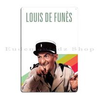 Louis De Funes Grimas Metalinis ženklas Sienų dekoras Pub sienos dekoras Kino teatras Individualus skardinis ženklas Plakatas 20x30cm black