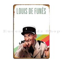 Louis De Funes Grimas Metalinis ženklas Sienų dekoras Pub sienos dekoras Kino teatras Individualus skardinis ženklas Plakatas 20x30cm black