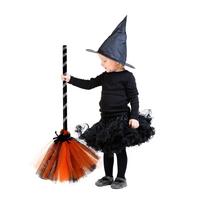 Helovino raganos šluota Cosplay šluota rekvizitas Helovino kostiumų vakarėliui black