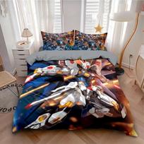 Anime Mobile Suit Bedding Set 3D printing G-Gundam Duvet Cover Set Children's Bedding Set King Twin Double Size 150*200cm/59x79in Single/Twin 3pcs