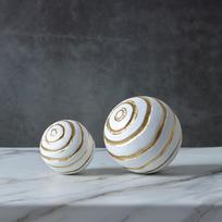 Golden Texture Ball Geometric Crafts Desk Decoration Minimalist Geometric Sculpture Abstract Artwork Room Aesthetics Decor gray