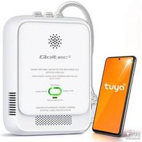 Qoltec 52651 Gamtinių dujų nuotėkio jutiklis | CH4 detektorius | NG | Tuya | Wi-Fi | 85dB signalizacija | LED