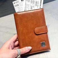 Anti-theft RFID Travel Passport Clip, Cover Card Slot, Document Storage Passport Bag 15.5CM*11CM*3CM ruda