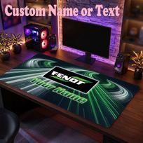 Fendt Customized Name Text Mouse Pad, Large Desk Mouse Mat Personalized Home Office Present 50cmx100cm purple