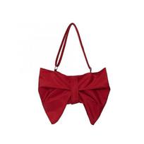(Wine red)Fashion Bowknot Shape Tote Bow Tie Pleated Shoulder Bag Women's Crossbody Bags Large Capacity Lighweight Commuter Bags red