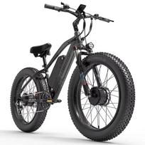 LANKELEISI MG740 Plus 2000W Dual Motor E-Bike, 48V 20Ah Removable Battery, 26x4.0 Fat Tire, EU Stock Gray