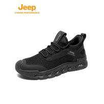JEEP Men's Fly-knit Mesh Walking Sneakers P620912034 40 black