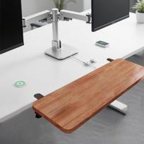 Stalviršio lentos rankų atrama praplėtimas ergonomiškas prisegamas lengvas montavimas kompiuterio stalui sulankstomas taupantis vietą Walnut Color brown