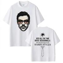 Harry Styles kisses all the time. Disco T-shirt, Occasionally Tour, cotton clothing, unisex, men's, women's, T-shirts, Y2K, casual t-shirt for fans XXXXL
