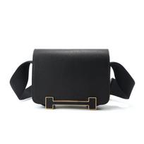 Geta leather clogs bag wide shoulder strap messenger bag women's light luxury tofu bag shoulder small square bag 20*6*14cm juoda