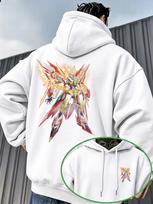 Mobile Suit Gundam Fantasy Mecha Mens Hoodie High Quality Autumn Winter Fleece Warm Casual Pullover Sweatshirt Women And Men Hoodie S gray