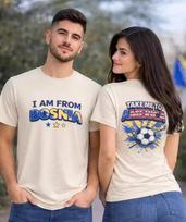 Bosnijos futbolo sirgaliaus marškinėliai Aš esu iš Bosnijos Vežk mane į Ameriką Marškinėliai 2026 Vasara Vyrams Moterims Medvilniniai Oversized Y2K Kvėpuojantys Marškinėliai 150 gray