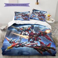 Mobile Suit Gundam Soft and Comfortable Duvet Cover,Children's Bedding Set Gift,Extra Large Size, Various Sizes Available -HYQ32 140*200cm/55x79in Single/Twin 3pcs