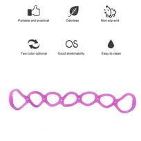 7 Ring Stretch Resistance Exercise Band Multifunction Leg Stretch Strap  Home Fitness violetinė