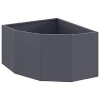 vidaXL Kampinė Vazonas Antracito 60 x 60 x 35 cm Plienas