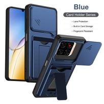 Applicable to ZTE A56 window push card bag holder mobile phone case 360 Warrior A36 card BladeA35E protective case zte blade a35e【4g】 black