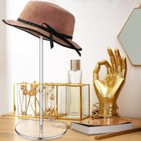 Cap Display Stand Acrylic Transparent Wig Display Rack Hat Riser Bracket For Watch Display Hat Jewelry Shop 1pc beige
