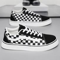 Spring and Summer Men's Shoes Classic Low-top Canvas Shoes for Men's Middle School Students Casual Trendy Board Shoes Fashionable Board Shoes 43 white