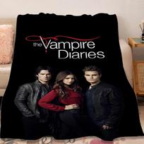 Fleece Antklodė Sofai Žieminė Šilta The B-Vampire B-Diaries Pūkuotos Minkštos Antklodės Mikropluošto Patalynė Karališko Dydžio Lova Stovyklavimui Miego Antklodės 75x90cm black