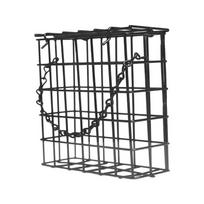 Square Bird Feeder Metal Design Bird Nesting Materials Holder For Outdoor Hanging In Garden Or Balcony Nest Building black