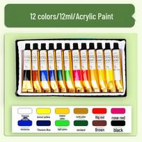 Yalida Acrylic Paint Set for Kids: Waterproof DIY, Hand Painting, Sunscreen Coating, Small Box for Shoes & Art Projects black