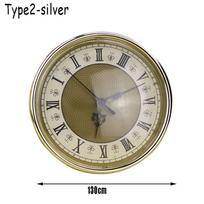 Mute Roman Numeral Repair Replacement DIY Parts  Shellhard  Clock Quartz Mechanism Movement Insert Type2-silver