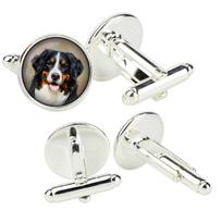 Bernese Mountain Dog, Berner Sennenhund - cufflinks in a box, handmade jewelry, product of the Art-Dog brand sidabras