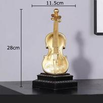 Golden Violin/Sax Musical Instrument Model Statue Desk Decoration Modern Crafts Violin Sculpture Ornaments Room Aesthetic Decor beige