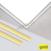 5M Gold Tile Tape Self Adhesive Wall Stickers Imitation Metal Living Room Decoration Lines Background Wall Ceiling Edge Strip (Golden,1.8cm&5M) auksinė