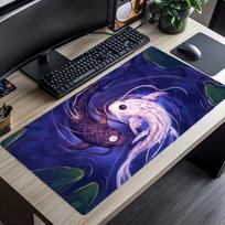 Koi Fish Mouse Pad Desk Mats Gaming Room Decoration Desk Gadgets Laptop Accessories Carpet Mousepad Office Decor Keyboard Mat 400X700X2MM