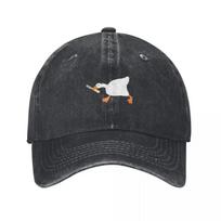Kandžiojantis peilis Baltoji žąsis Įkvėpti antis Beisbolo kepurės Unisex stilius Nusidėvėjęs plautas Snapback kepurė Lauko kepurės Kepurė One Size gray