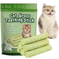 Cat Grass Teeth Grinding Stick Pet Snack Hairball Removal Sticks Ready To Eat Cat Baby Teeth Cleaning Stick Improve Digestion 30g beige