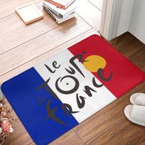 Flag Of France Doormat Mat Anti-Slip French La Tour Eiffel Kitchen Bathroom Bedroom Rug Carpet 40*60cm 40cm x 60cm red