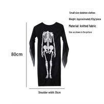 Grim Reaper Skeleton Costume: Cloak & Gloves for Halloween Party Performance white