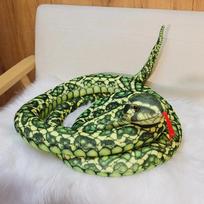 Real Life Python Snake Plush Toy Giant Boa Cobra Simulation Stuffed Snake Plush Pillow Children Boy Birthday Gift Home Decor 210cm black