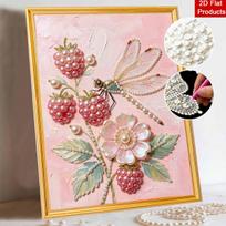 Dragonfly pearl painting handmade diy pearl art painting stickers home decoration gifts 30x40 beige