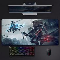 Game Tactical GGirls Frontline Mouse Pad Large Gaming Mousepad With Stitched Edges Thickened Desk Mat Pc 800x300x2mm gray