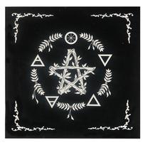 Tarot Tablecloth Suede Mat Constellation Divination Altar Cloth Witchcraft Supplies Board Game Astrology Oracle Card Pad black