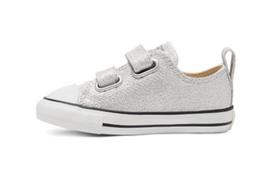 Converse All Star 2V Low top Toddler Shoes Silver Infant And Toddler 767777C 19 white