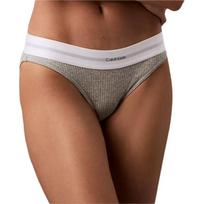 Calvin Klein Stretch Ribbed Triangle Letter Comfort Low Rise Underwear Women Underwear Gray QF8022-050 S beige