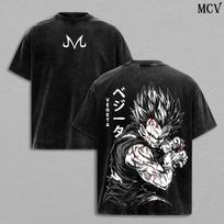 Vegeta Marškinėliai Dragon Ball Anime Marškinėliai, Saijano Princas Super Saijanas Grafinis Senovinis W 110 black