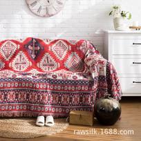 Retro Šiltas Sofos Baldų Rankšluostis Europos Medžiaga Sofos Baldų Kėdės Antklodė Neslystanti Dvigubo Šono Naudojama Sofos Užvalkalas Žakardo Geometrija Sofa 90x180cm 1pcs
