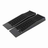 Anti-Slip Low Wedge Vehicle Ramp with Traction Surface Impact-Resistant Plastic black