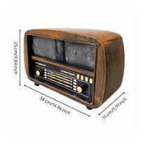 Nostalgic European-Style Retro Radio Model Old-Fashioned Tabletop Ornament bronza