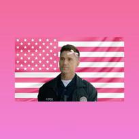 1pc TTim BBradford The Rookie Pink USA Flag Tapestry 74x94cm(29x37in) white